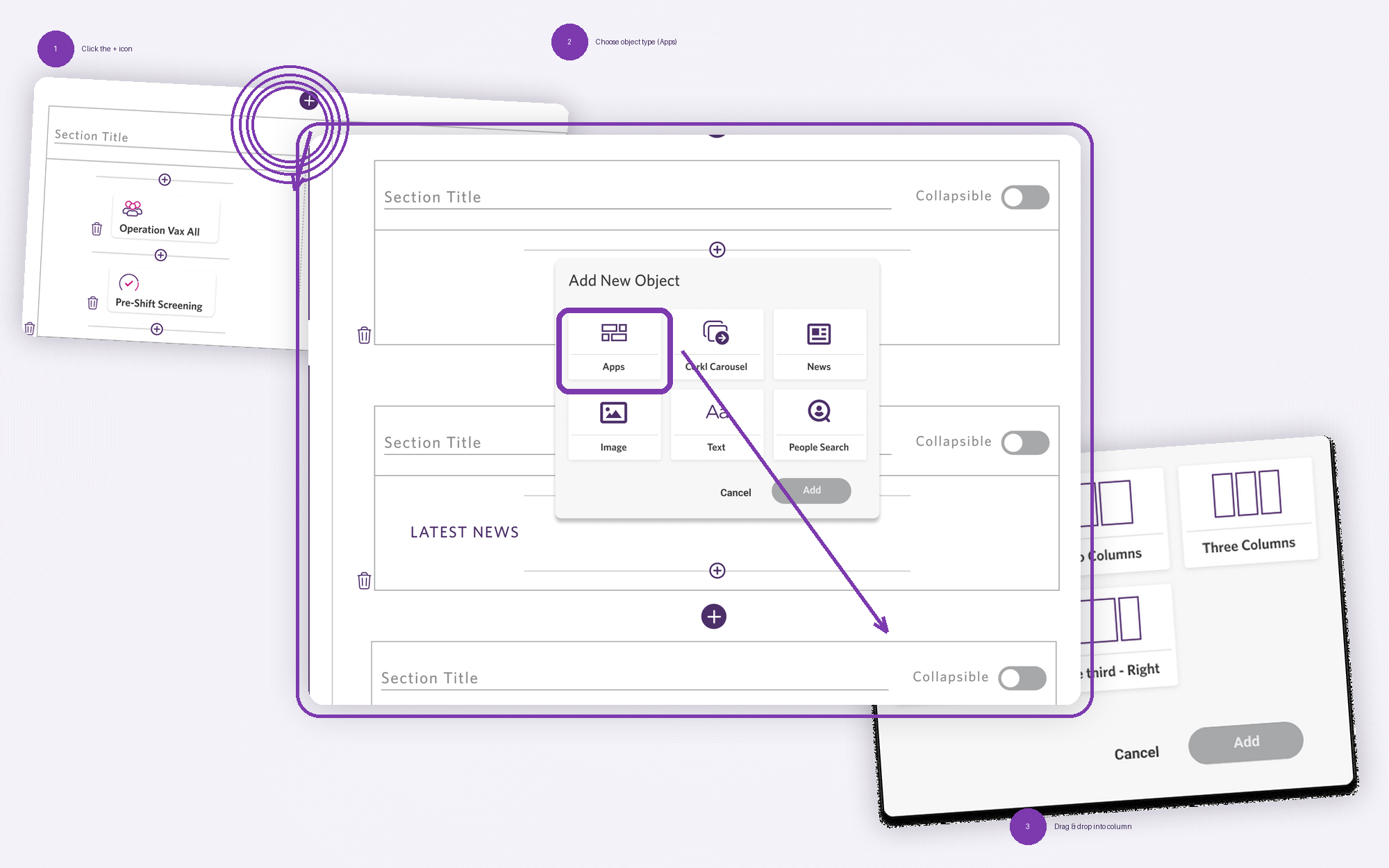 Drag and drop builder